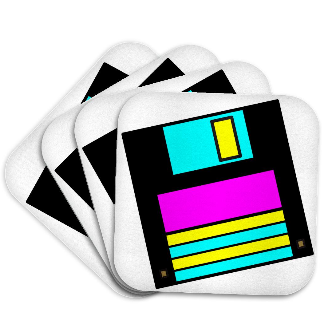 3dRose, CMYK Retro Floppy Disk Icon Vector Cartoon, Coaster and other Wholesale cmyk for your store trending on Faire.