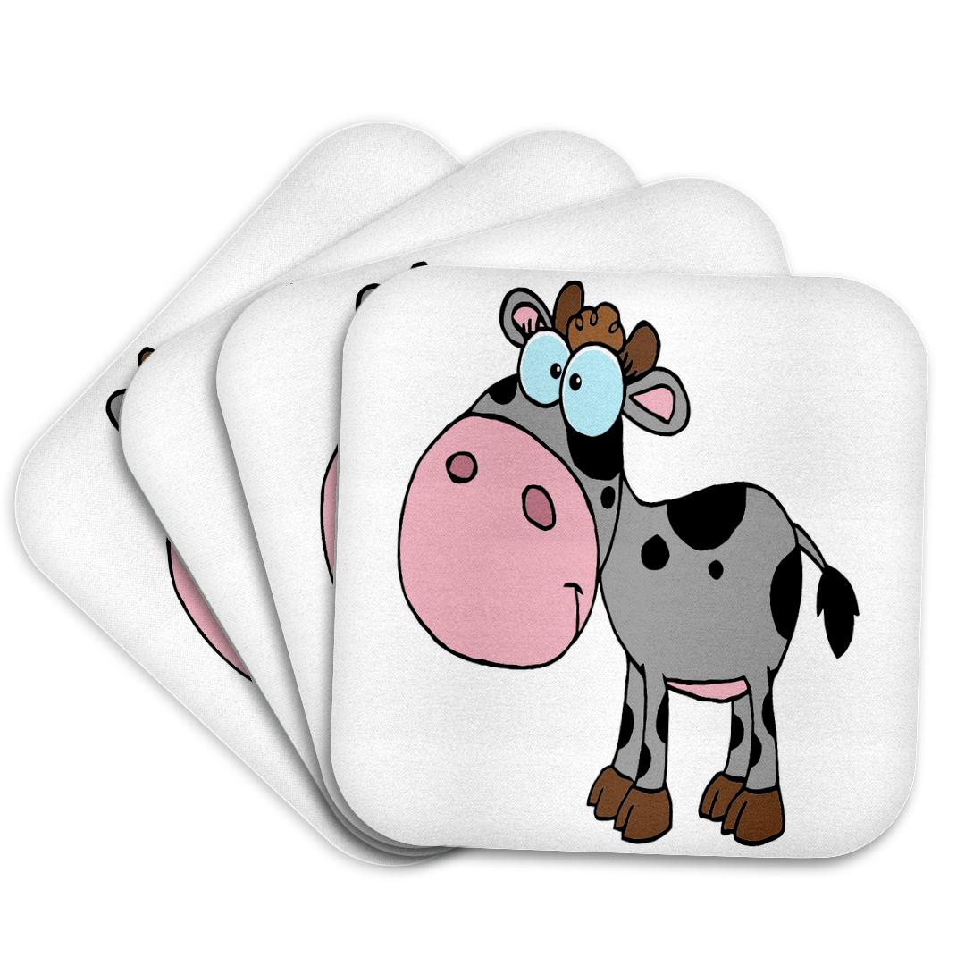 3dRose, Cute Silly Cartoon Baby Cow Calf Gray, Coaster and other Wholesale silly cow for your store trending on Faire.