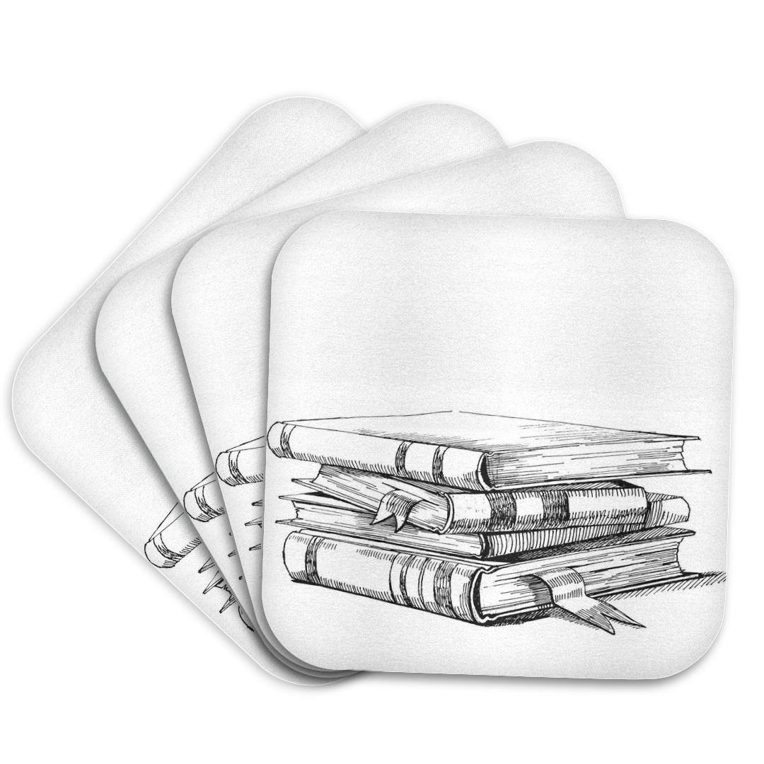 3dRose, Stack of Books, Coaster and other Wholesale coasters book for your store trending on Faire.