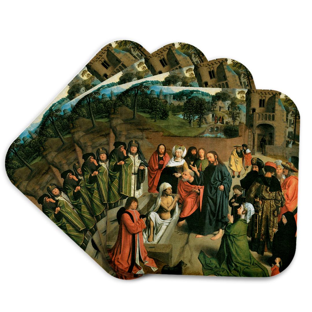 3dRose, The Raising of Lazarus with a Couple Praying by Geertgen Tot Sint Jans, Coaster and other Wholesale jangeus for your store trending on Faire.