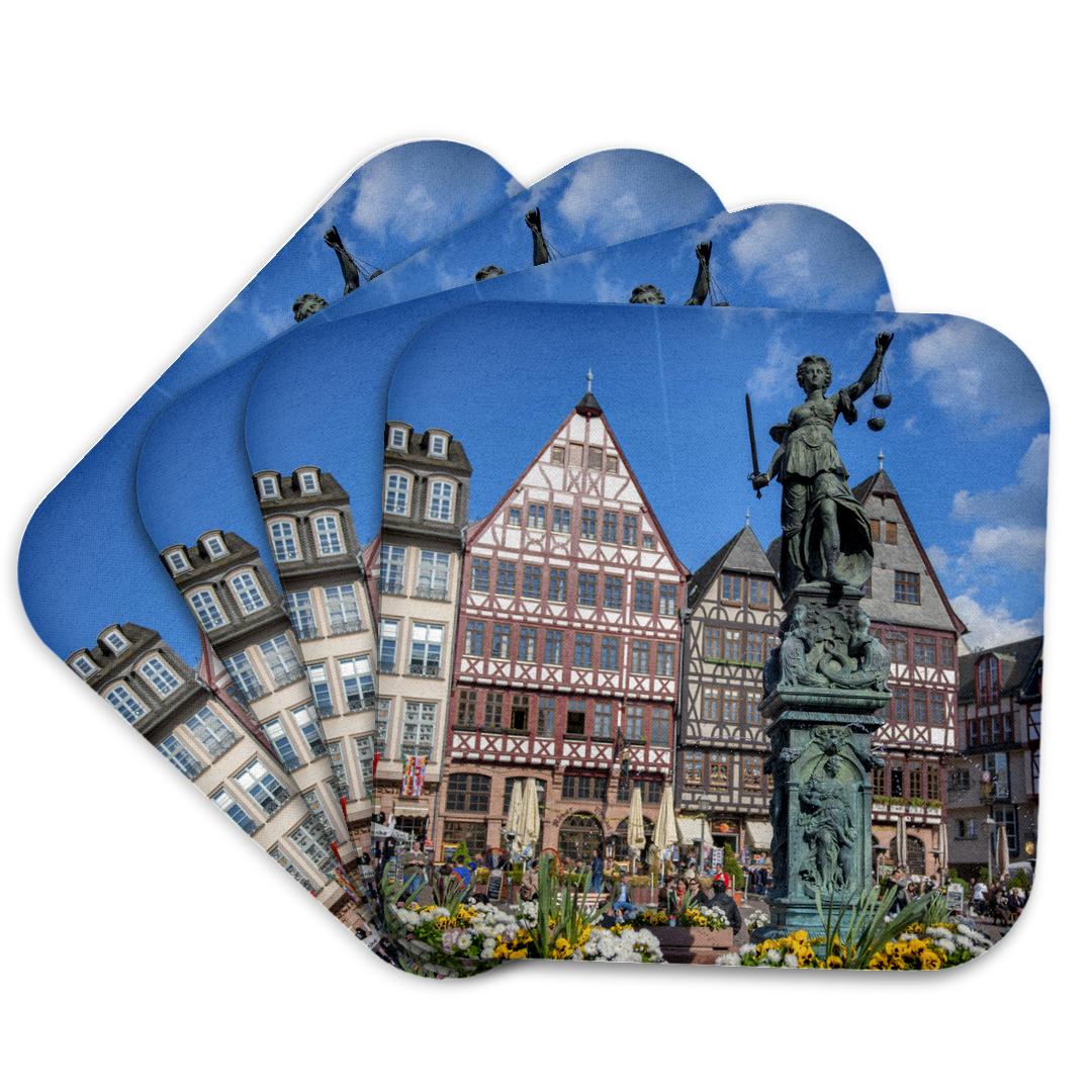 3dRose, Germany, Frankfurt, Weihnachtsmarkt, fountain - EU10 JEN0232 - Jim Engelbrecht, Coaster and other Wholesale weihnachtskarten for your store trending on Faire.