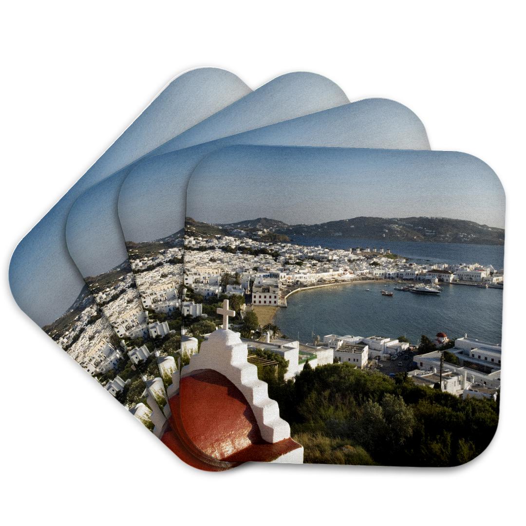 3dRose, Inner harbor of Mykonos, Chora, Mykonos, Greece - EU12 DNY0004 - David Noyes, Coaster and other Wholesale mykonos for your store trending on Faire.