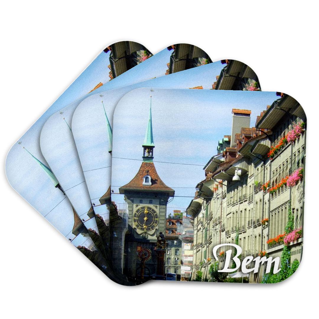 3dRose, Bern clock tower and street - Berne city in Switzerland photo - Swiss cities - Travel photography, Coaster and other Wholesale switzerland for your store trending on Faire.
