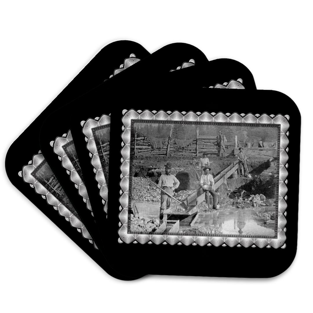 3dRose, Goldminers, c. 1850 California Gold Rush Black and White Photograph, Coaster and other Wholesale gold rush for your store trending on Faire.