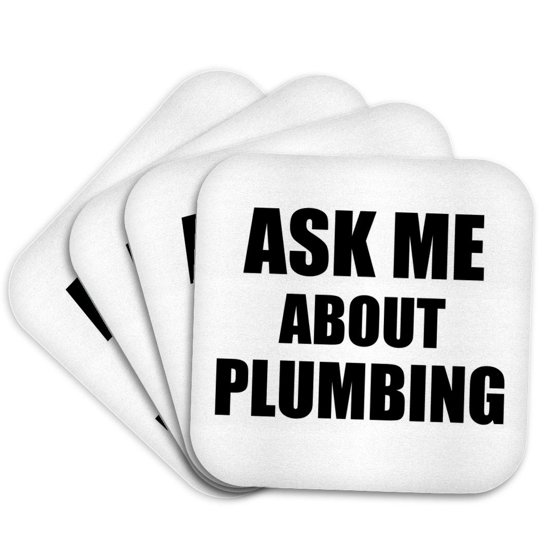 3dRose, Demandez-moi à propos de la plomberie - annonce pour un plombier - faites la publicité de votre activité - publicité, autopromotion, sous-verre et autres tendances Plumbing en vente B2B pour votre magasin sur Faire.