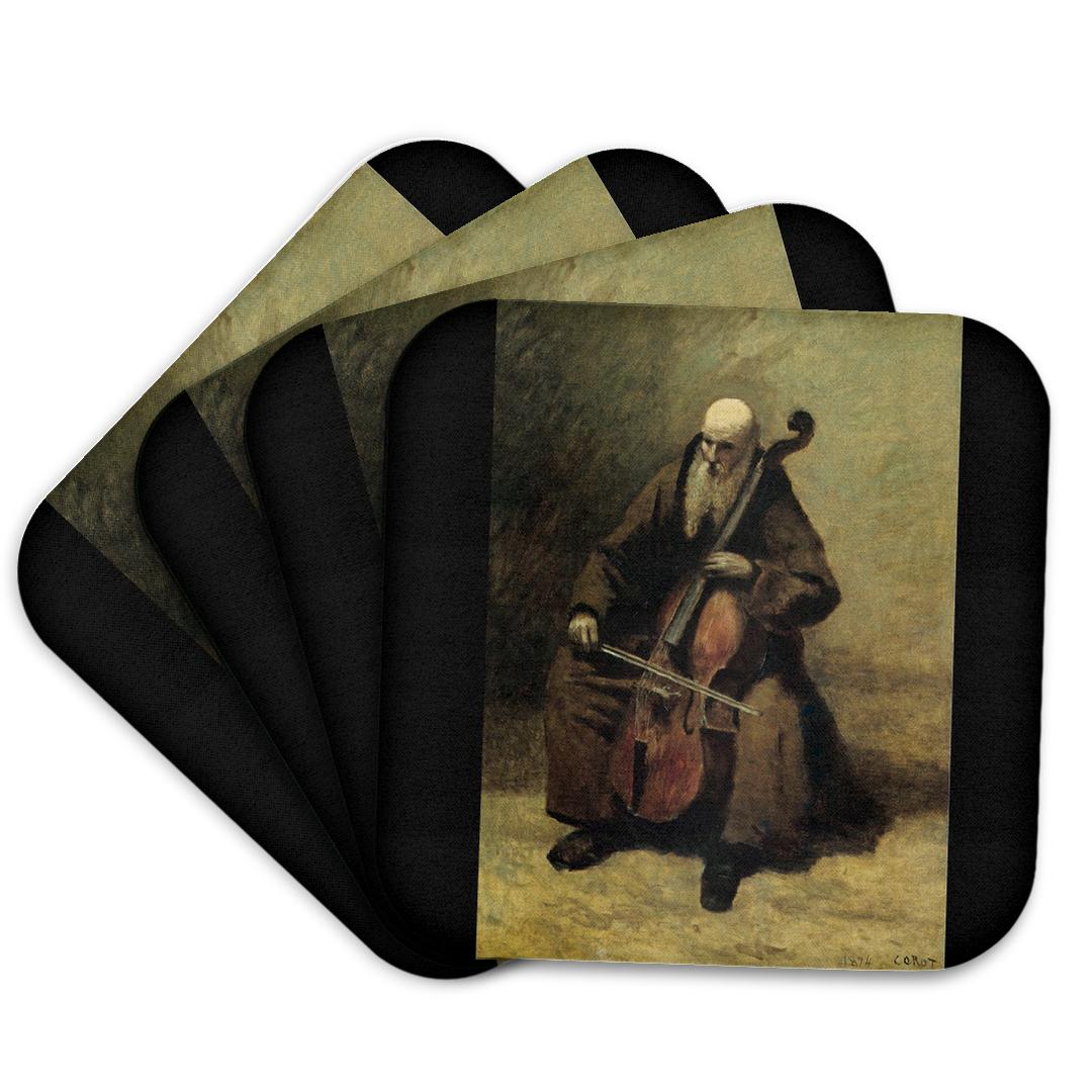 3dRose, Monk with a Cello, 1874 by Jean Baptiste Camille Corot, Coaster and other Wholesale jean baptiste for your store trending on Faire.