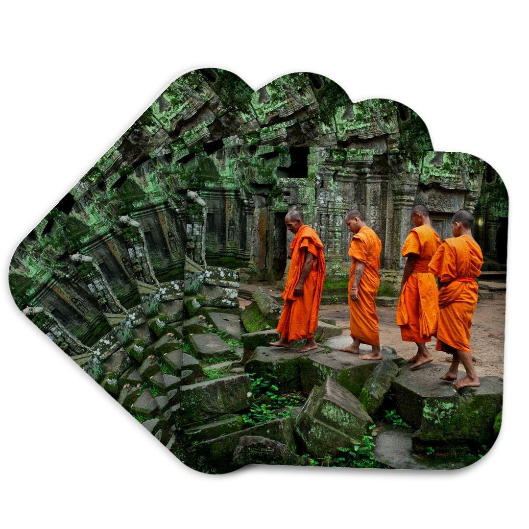 3dRose, Orange and Green Theravada Buddhists from Phras Ang Tep Monastery, Coaster and other Wholesale monastery for your store trending on Faire.