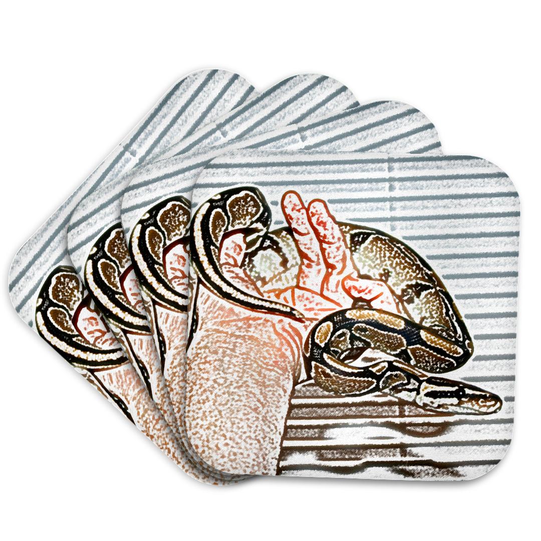 3dRose, ball python sketch in hand , Coaster and other Wholesale ball python for your store trending on Faire.