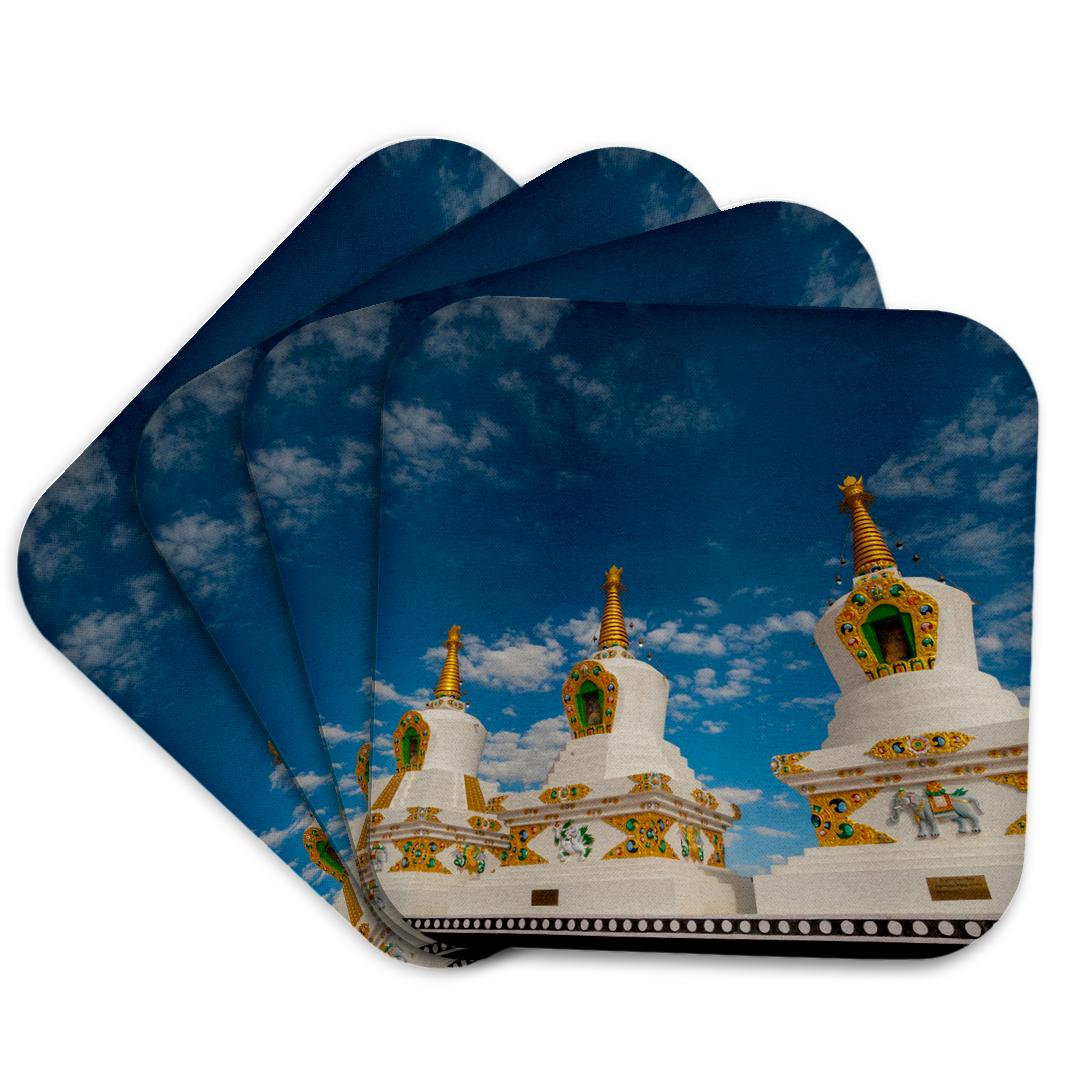 3dRose, Jammu and Kashmir, Ladakh, Leh, chortens at Thiksey Monastery, Coaster and other Wholesale monastery for your store trending on Faire.