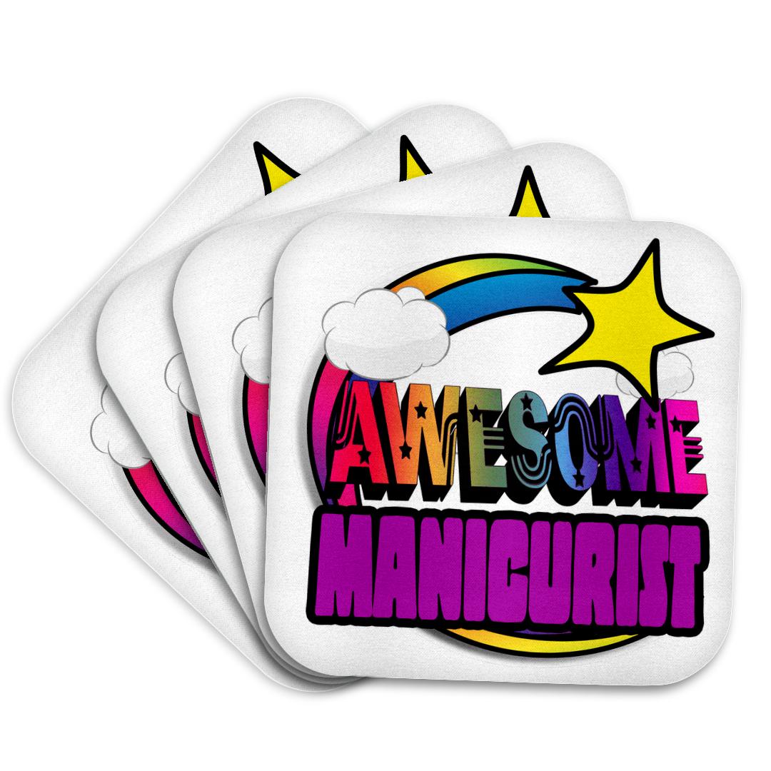 3dRose, Shooting Star Rainbow Awesome Manicurist, Coaster and other Wholesale manic merch for your store trending on Faire.