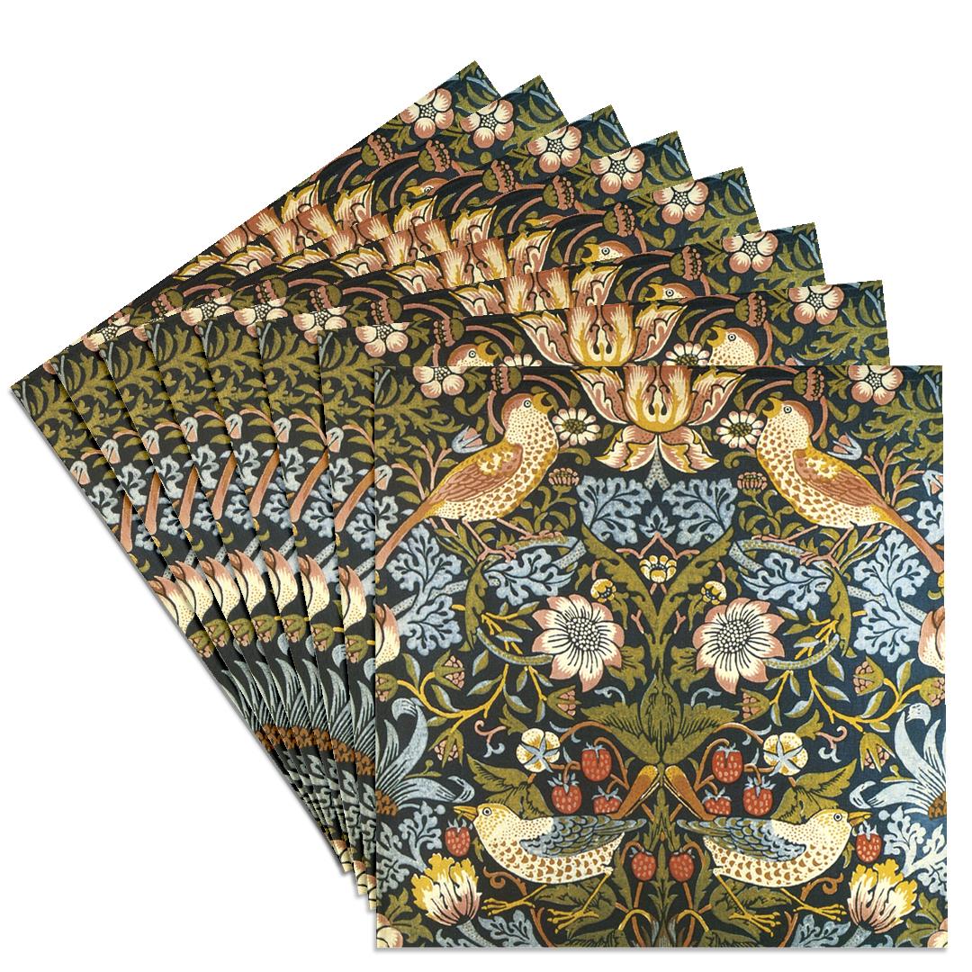 3dRose, William Morris Strawberry Thief Pattern, Coaster - Picture 29 of 35