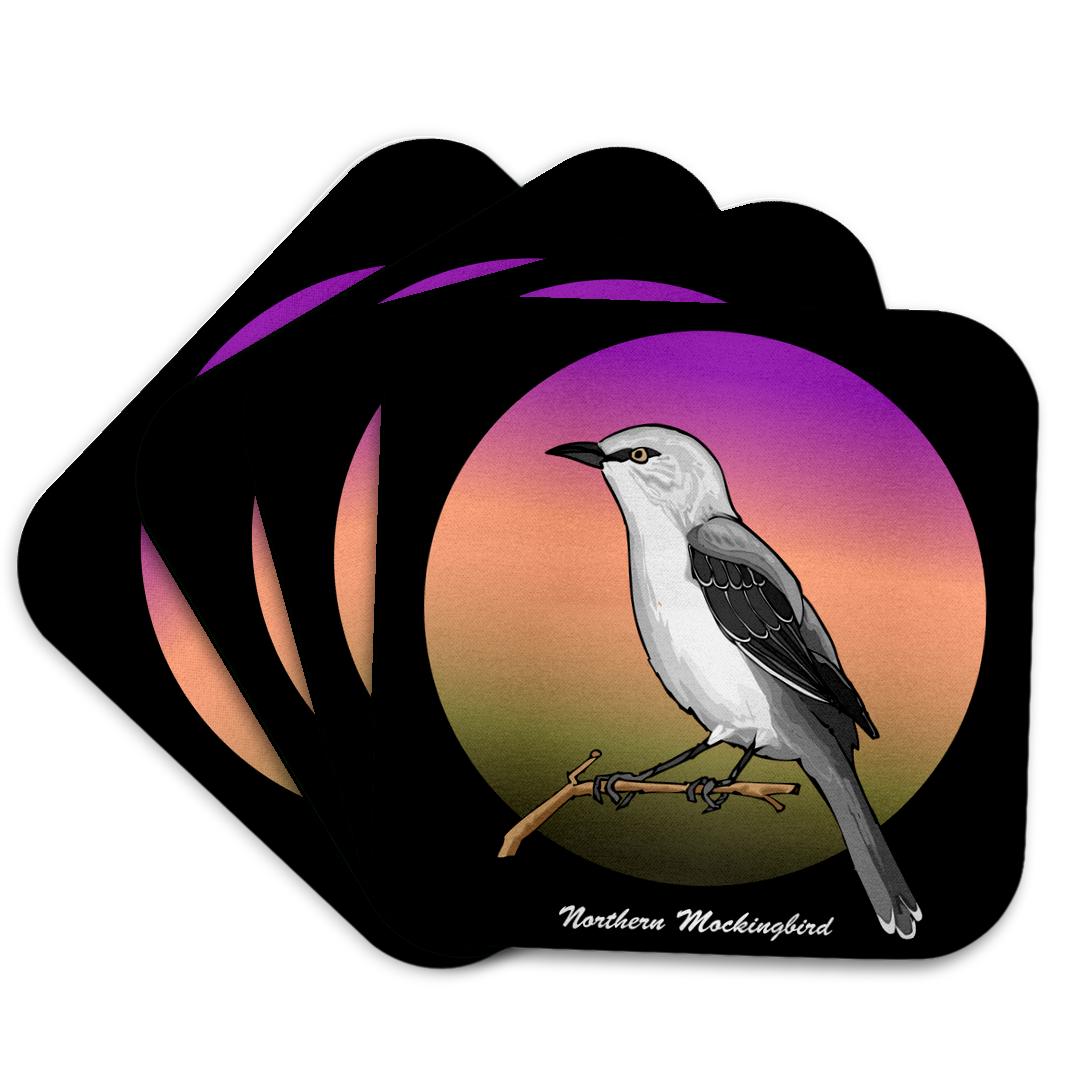 3dRose, BIRDS northern mockingbird 2 on black, Coaster and other Wholesale mincing mockingbird for your store trending on Faire.