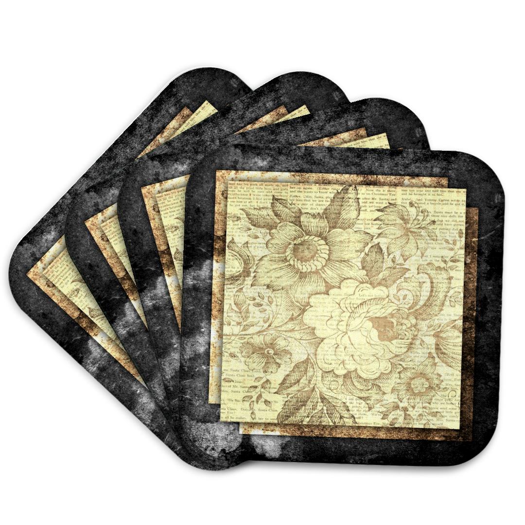 3dRose, Grungy Floral, Coaster and other Wholesale grün for your store trending on Faire.