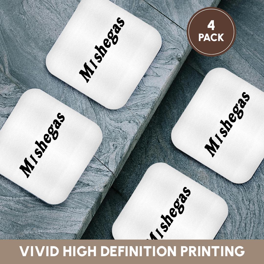 3dRose, Image of Yiddish Word Mishegas For Crazy, Coaster - Picture 20 of 35