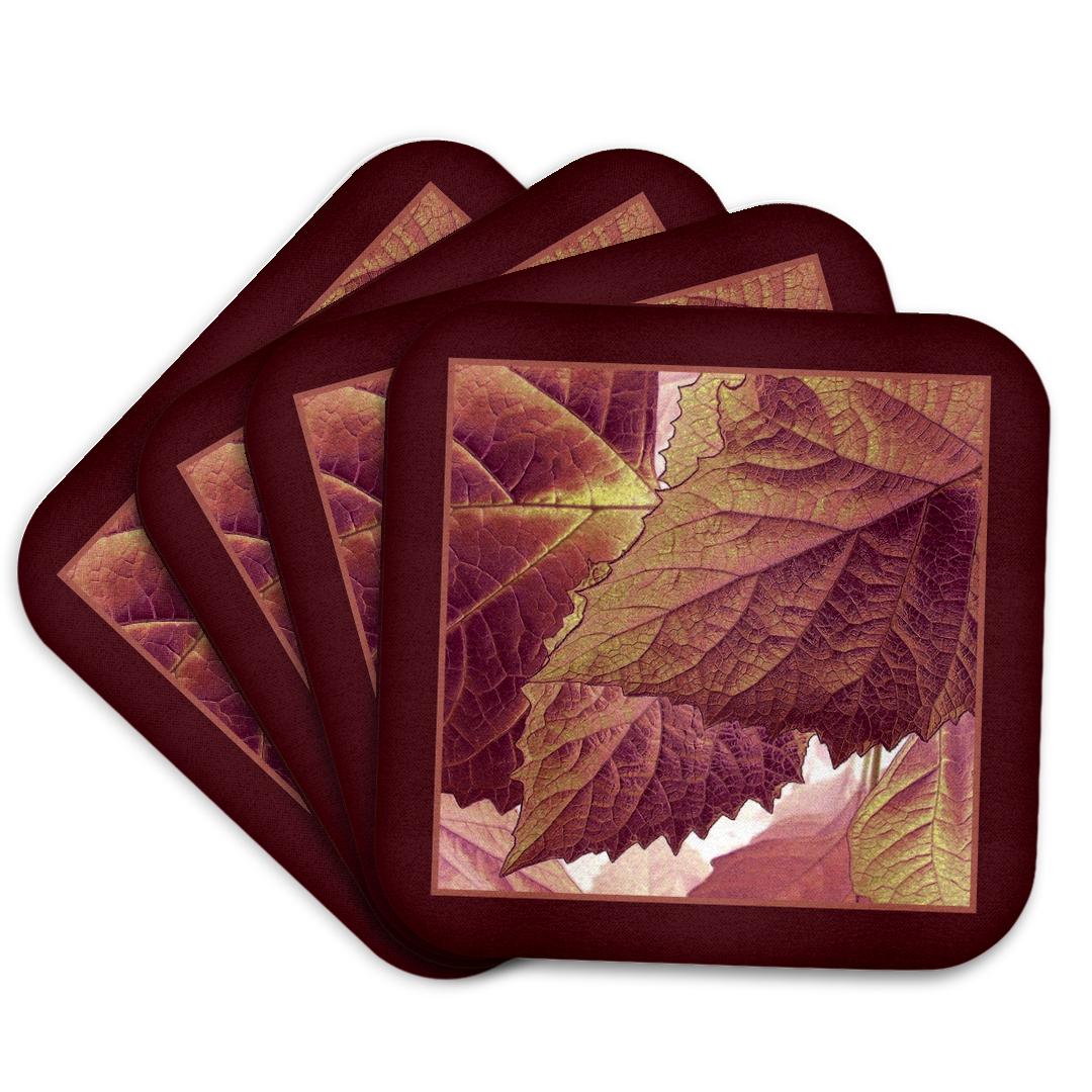 3dRose, Gold and sienna metallic leaves with burnt sienna frame, Coaster and other Wholesale sienna glass for your store trending on Faire.