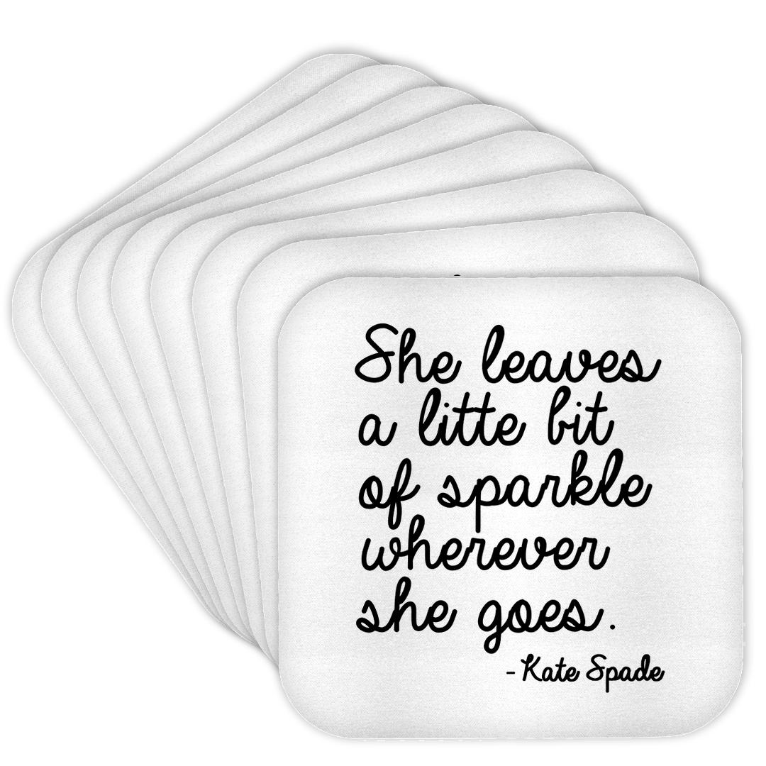 3dRose, She Leaves A Little Bit Of Sparkle Wherever She Goes Kate Spade, Coaster - Picture 22 of 35