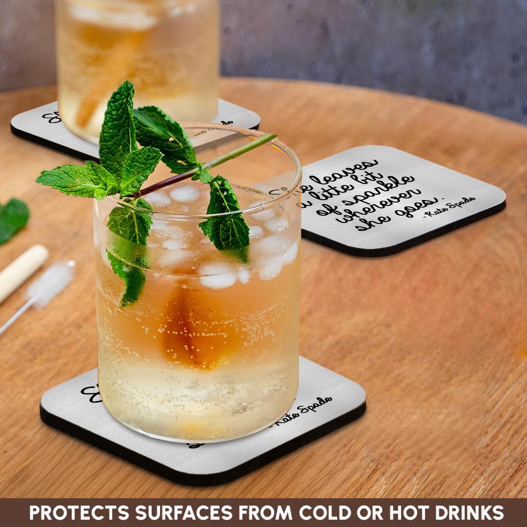 3dRose, She Leaves A Little Bit Of Sparkle Wherever She Goes Kate Spade, Coaster - Picture 17 of 35