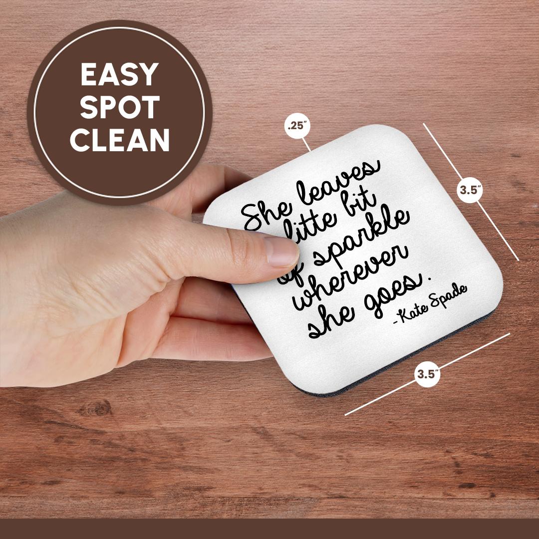 3dRose, She Leaves A Little Bit Of Sparkle Wherever She Goes Kate Spade, Coaster - Picture 21 of 35