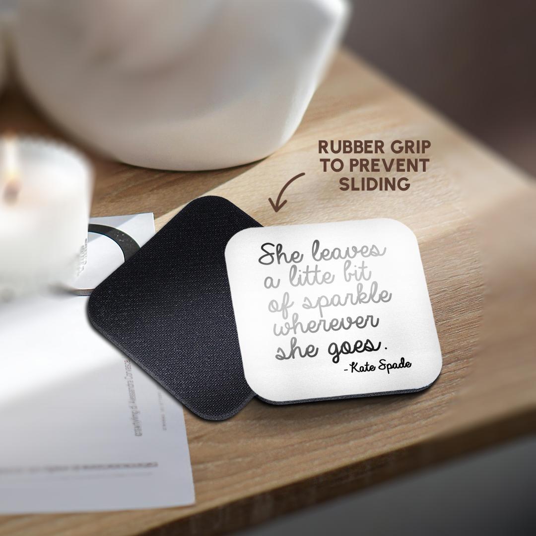 3dRose, She Leaves A Little Bit Of Sparkle Wherever She Goes Kate Spade, Coaster - Picture 18 of 35