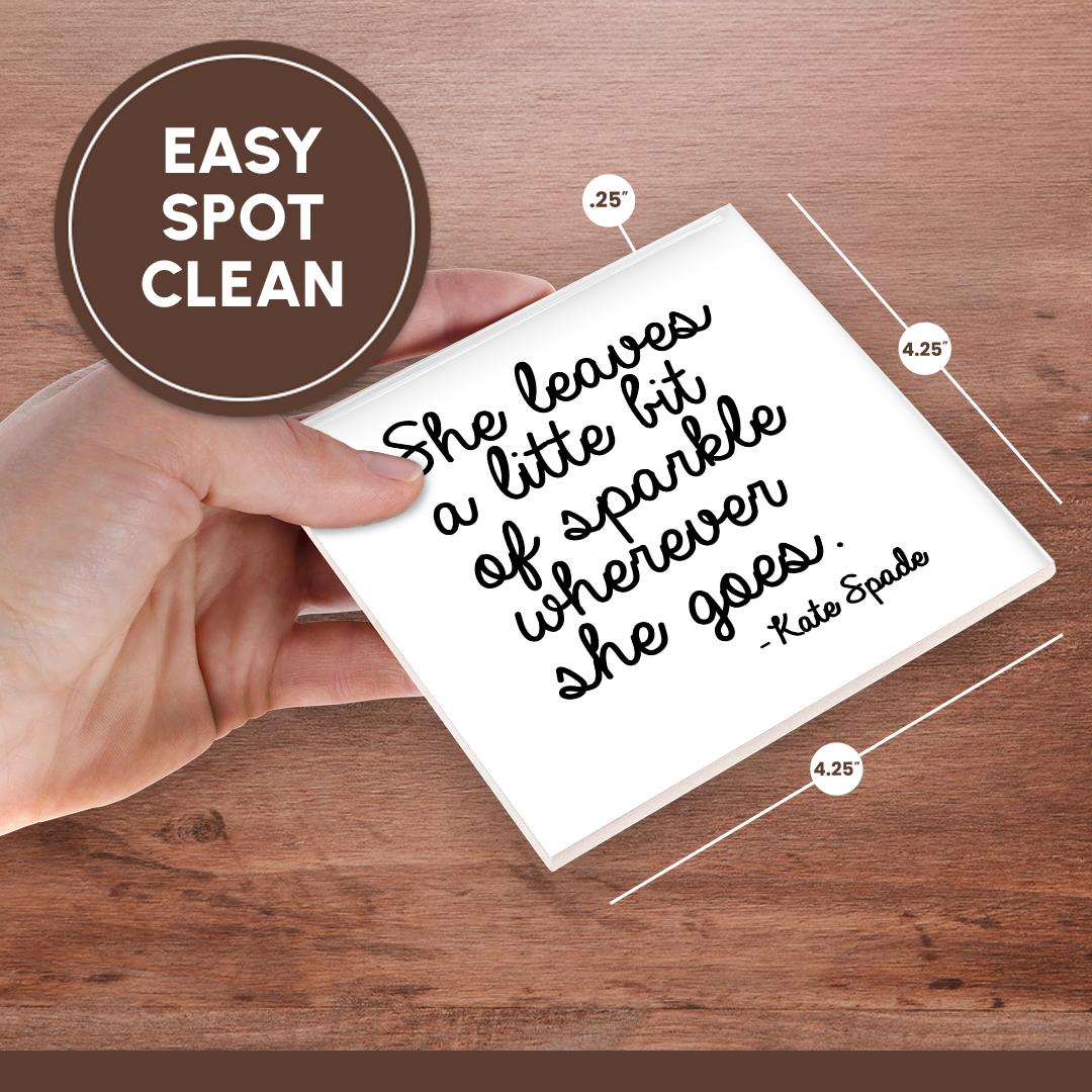 3dRose, She Leaves A Little Bit Of Sparkle Wherever She Goes Kate Spade, Coaster - Picture 14 of 35