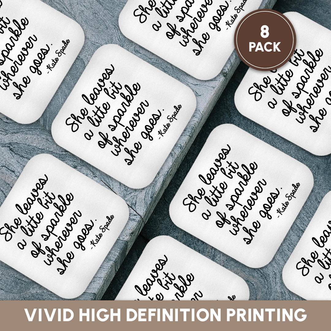 3dRose, She Leaves A Little Bit Of Sparkle Wherever She Goes Kate Spade, Coaster - Picture 27 of 35