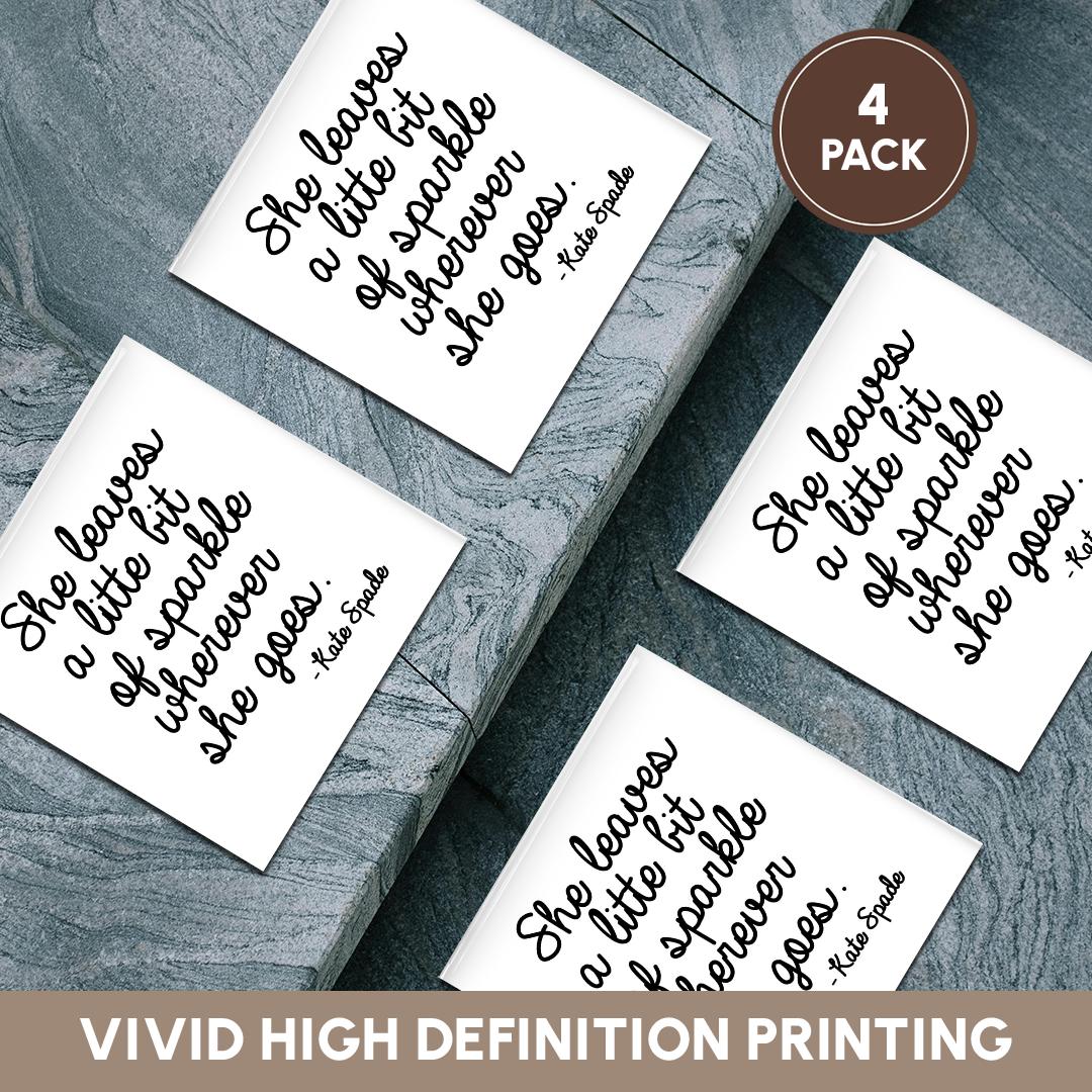 3dRose, She Leaves A Little Bit Of Sparkle Wherever She Goes Kate Spade, Coaster - Picture 13 of 35