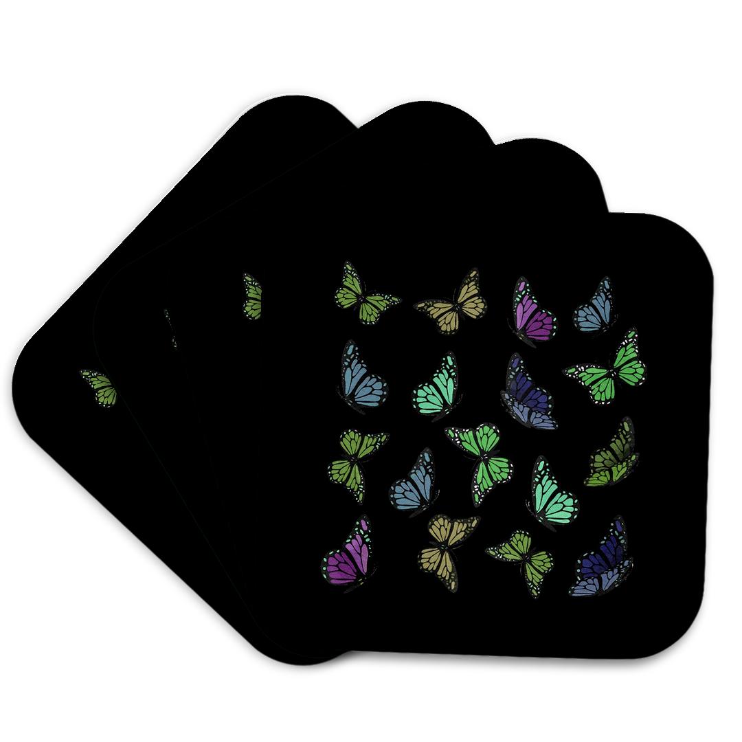 3dRose, Colorful and Cute Butterfly Pattern 2, Coaster - Picture 29 of 35