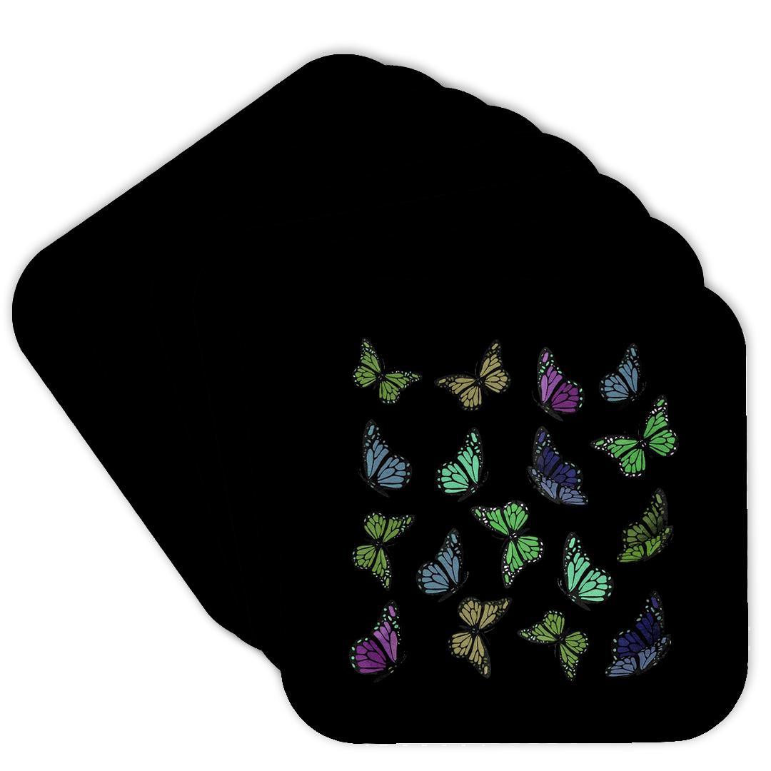 3dRose, Colorful and Cute Butterfly Pattern 2, Coaster - Picture 22 of 35
