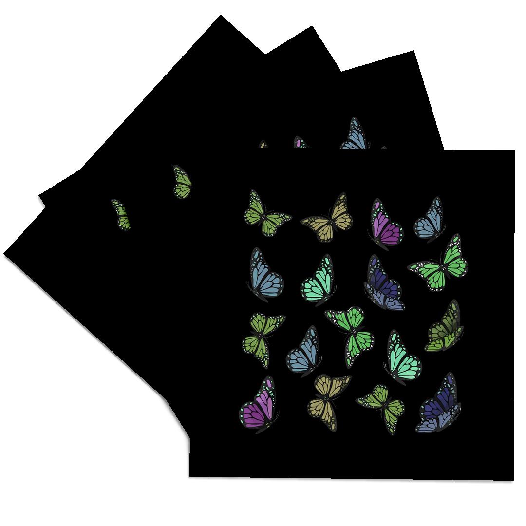 3dRose, Colorful and Cute Butterfly Pattern 2, Coaster - Picture 15 of 35