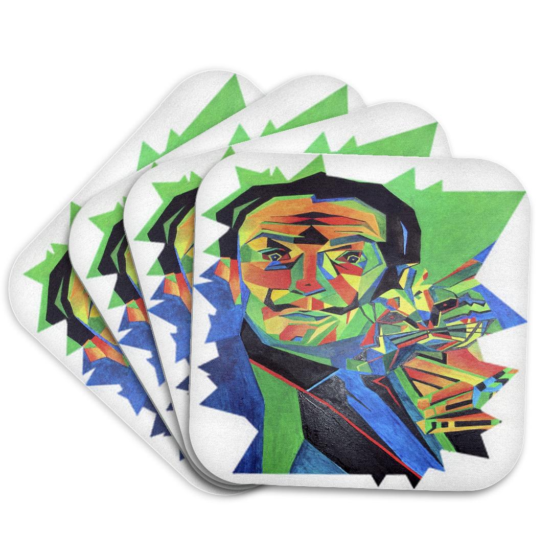 3dRose, Dali with Ocelot and Cane - dali, salvador dali, ocelot, portrait, man, male, cat, Coaster and other Wholesale ocelot for your store trending on Faire.