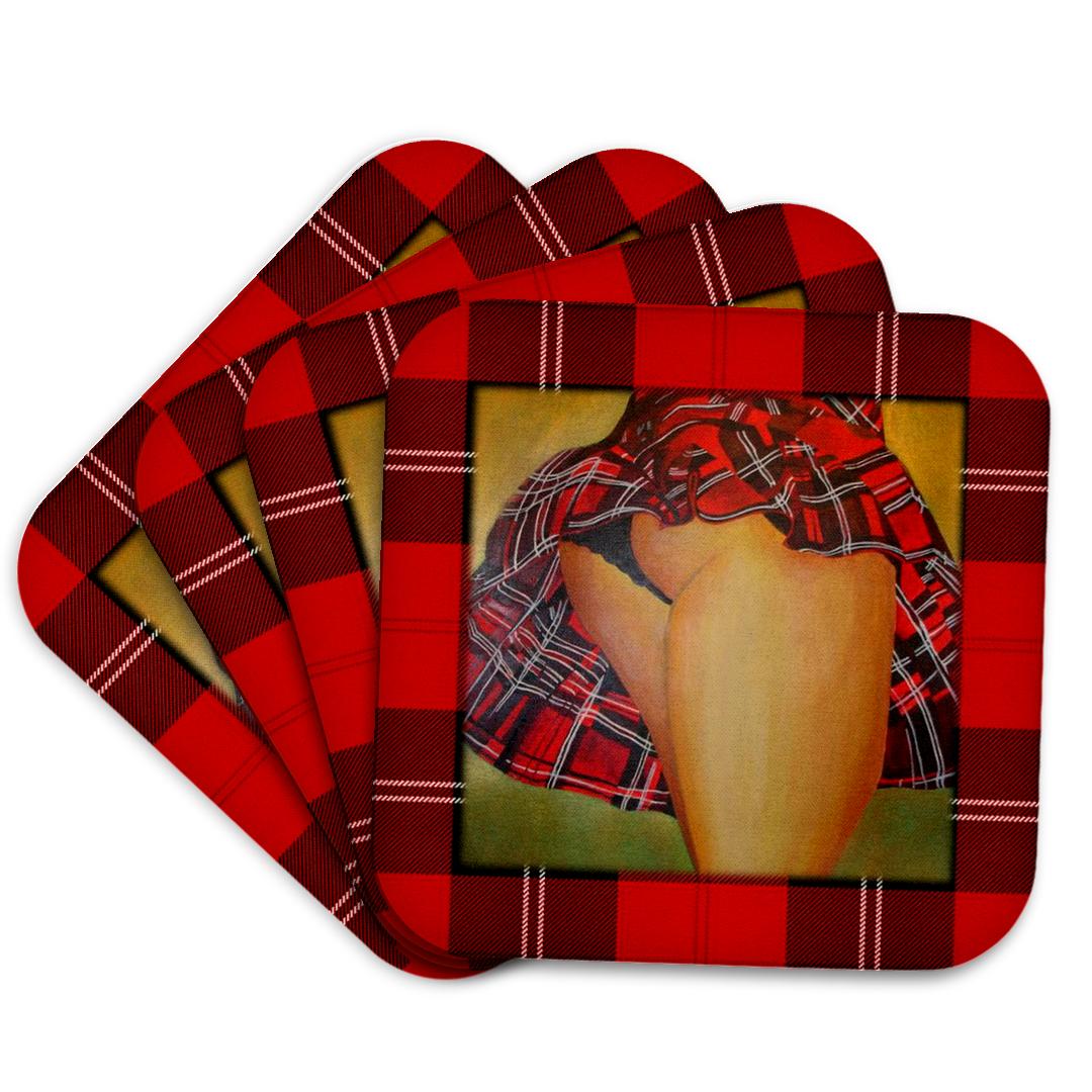 3dRose, Tart In Kilt - Tartan kilt, tartan, red, christmas, new year, hogmanay, scotland, Coaster and other Wholesale kilt for your store trending on Faire.