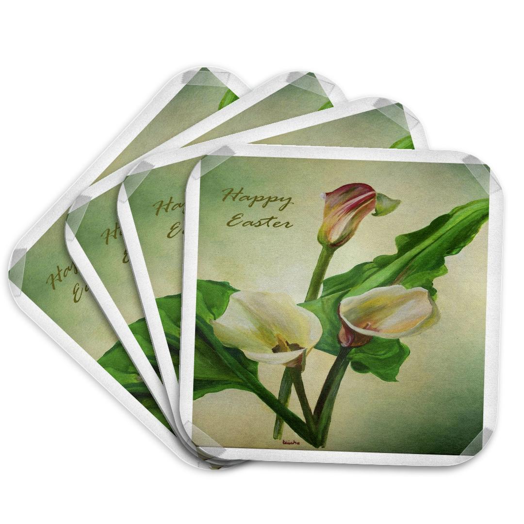 3dRose, Happy Easter - calla, calla lilies, calla lily, callas, easter lily, flower , lilac, lilies, Coaster and other Wholesale easter lilies for your store trending on Faire.