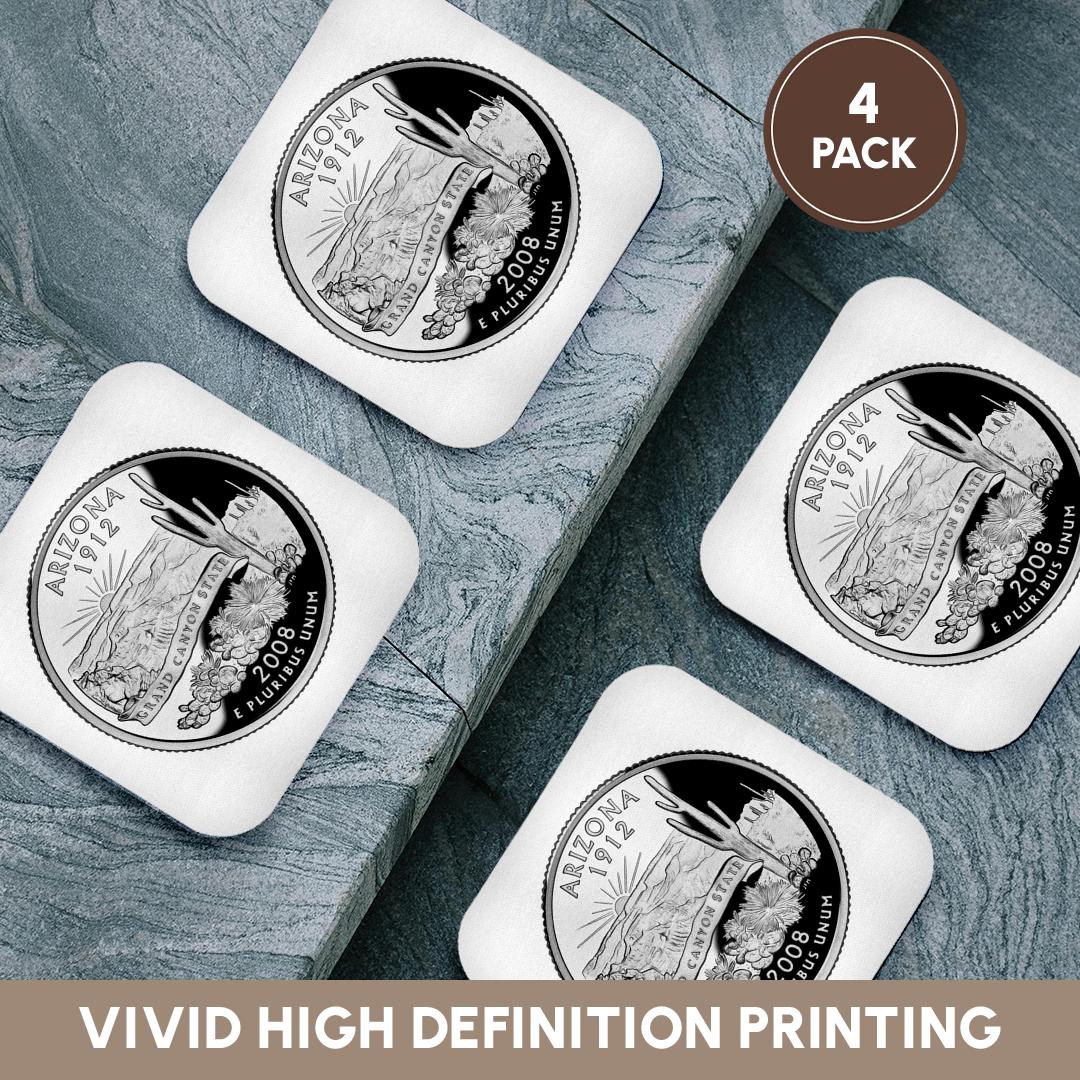 3dRose, Arizona Collectible Quarter, Coaster - Picture 20 of 35