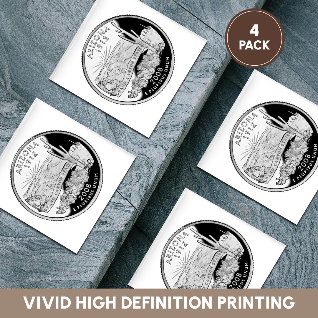 3dRose, Arizona Collectible Quarter, Coaster - Picture 13 of 35
