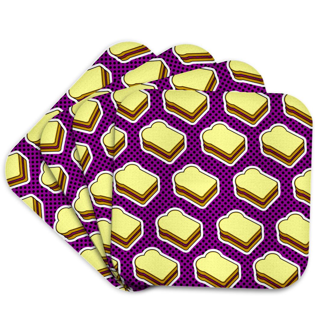 3dRose, Kawaii Food - Peanut Butter and Jelly Print - Grape Jelly, Coaster and other Wholesale grape jelly for your store trending on Faire.