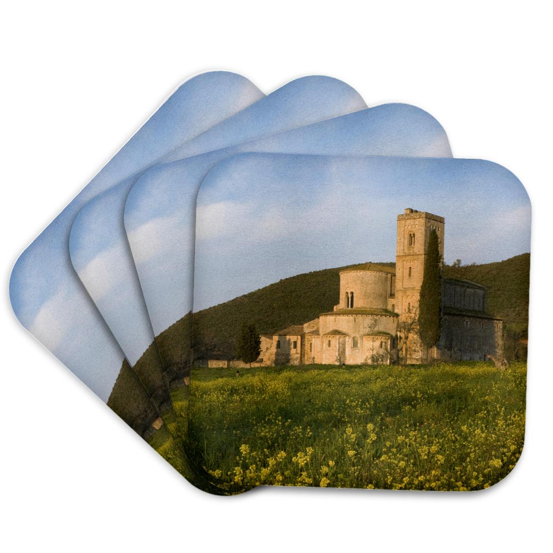3dRose, Italy, Tuscany, Monastery of Sant Antimo - EU16 BTH0001 - Brenda Tharp, Coaster and other Wholesale monastery for your store trending on Faire.