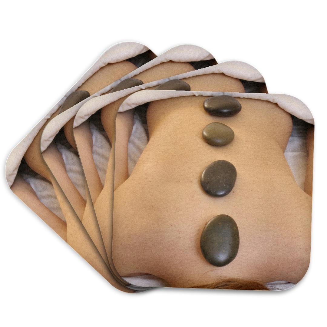 3dRose, Health spa, woman with heated stones on back - LI06 MGI0002 - Mark Gibson, Coaster and other Wholesale gibson for your store trending on Faire.