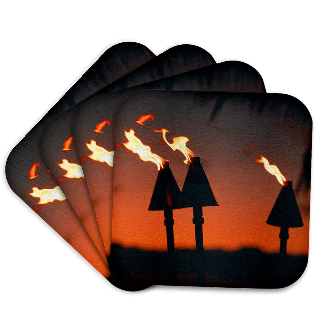 3dRose, Tiki torches, Hawaii - US12 DPB0571 - Douglas Peebles, Coaster and other Wholesale tiki torches for your store trending on Faire.