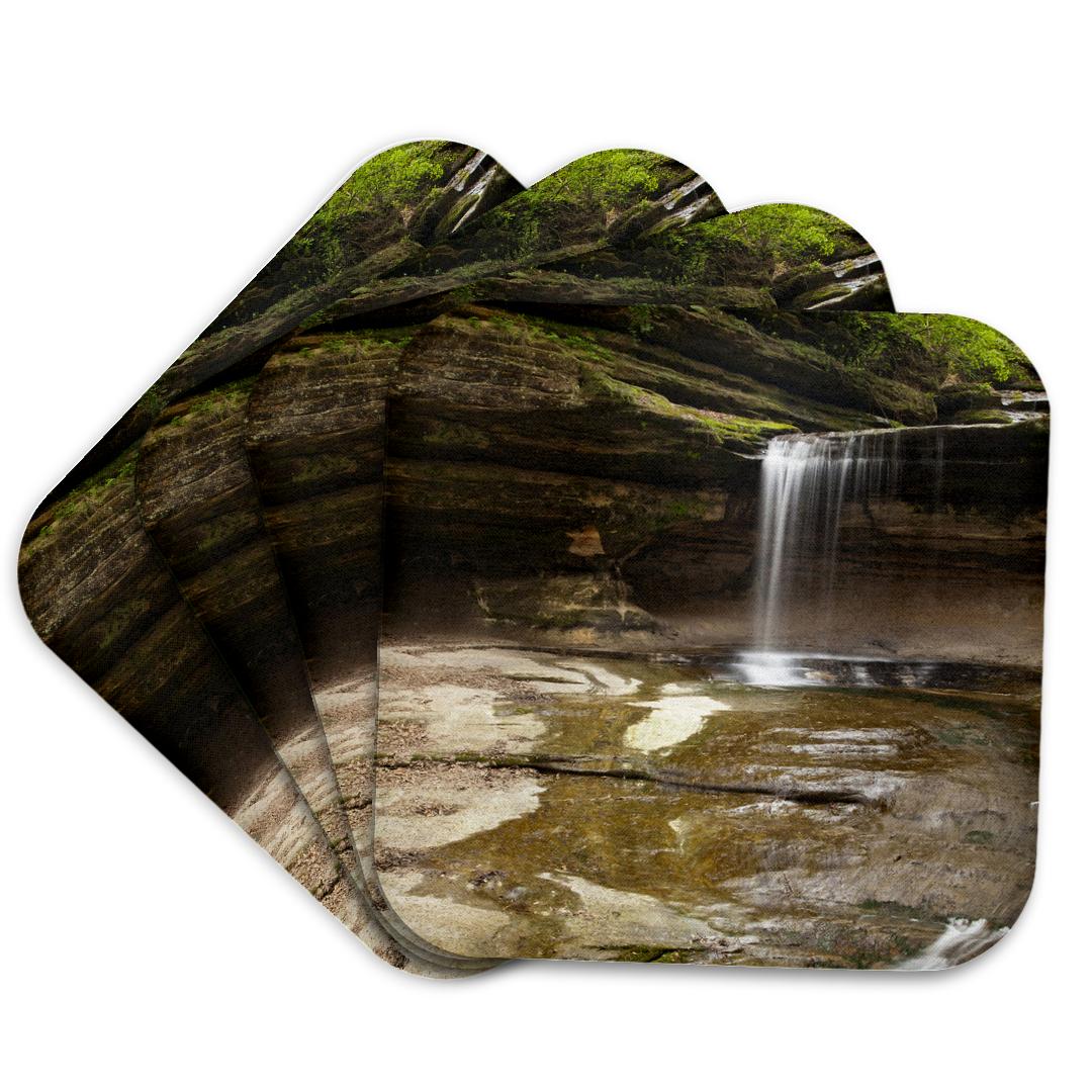 3dRose, Waterfall, LaSalle Canyon, Starved Rock, Illinois - US14 CHA0026 - Chuck Haney, Coaster and other Wholesale knalle for your store trending on Faire.