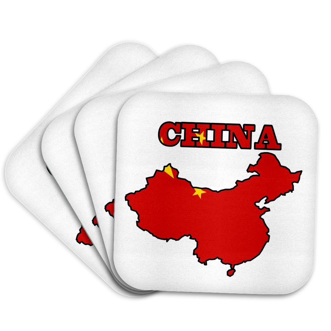 3dRose, Flag of Peoples Republic of China in the outline map of China and the name China., Coaster and other Wholesale chinar for your store trending on Faire.