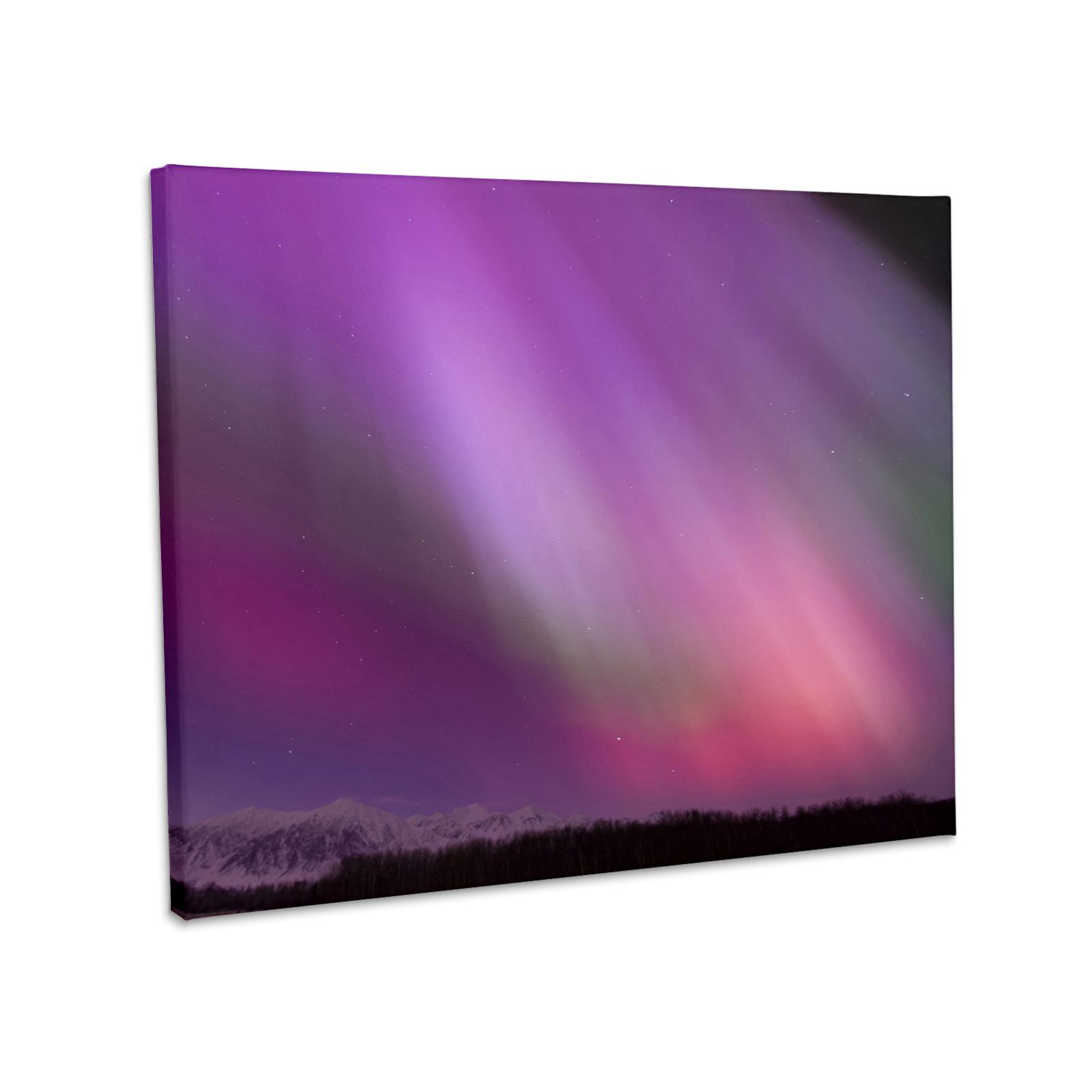 Aurora boreal, auroras boreales, Wrangell, Alaska, envoltura de lona de grado museo - Imagen 8 de 21