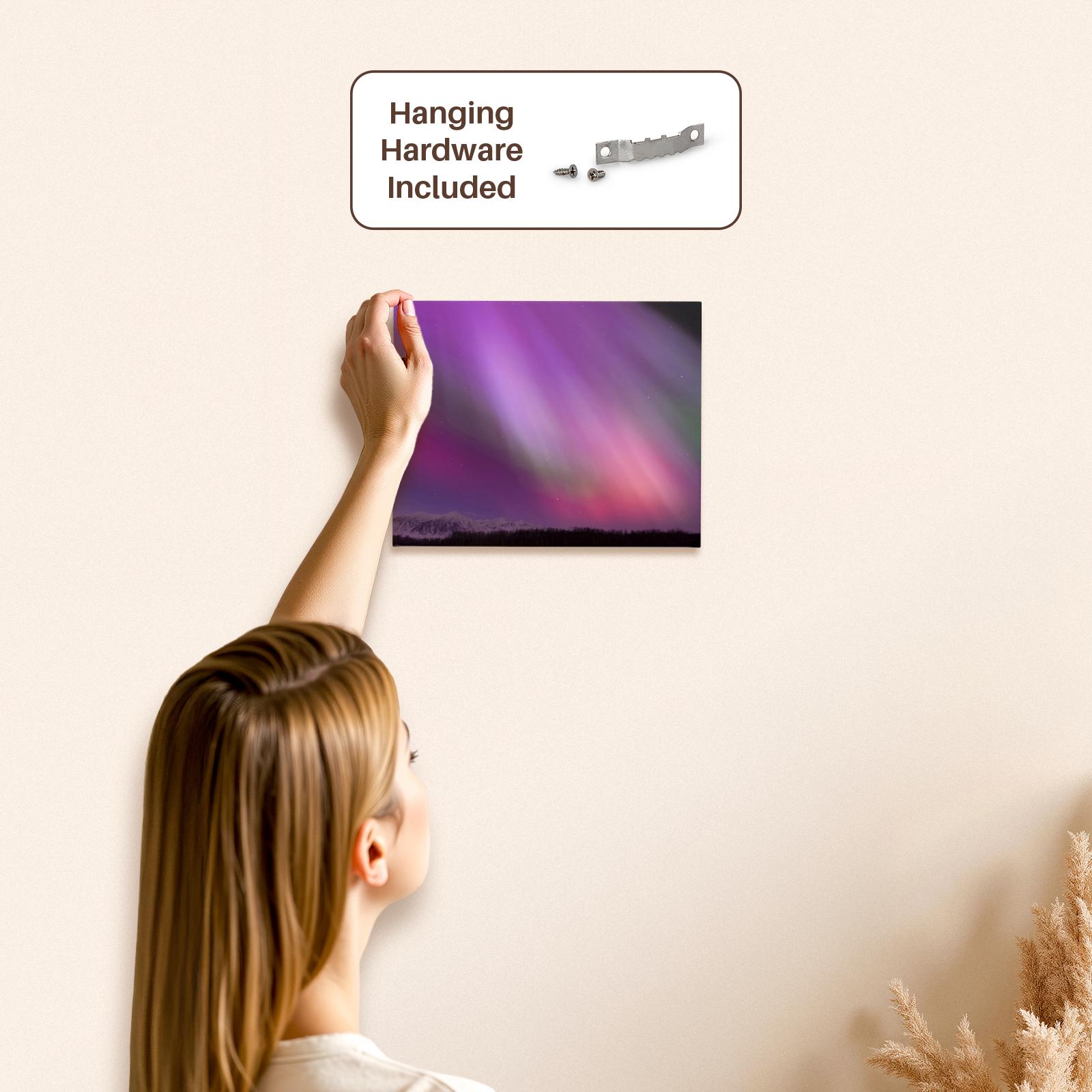 Aurora boreal, auroras boreales, Wrangell, Alaska, envoltura de lona de grado museo - Imagen 12 de 21