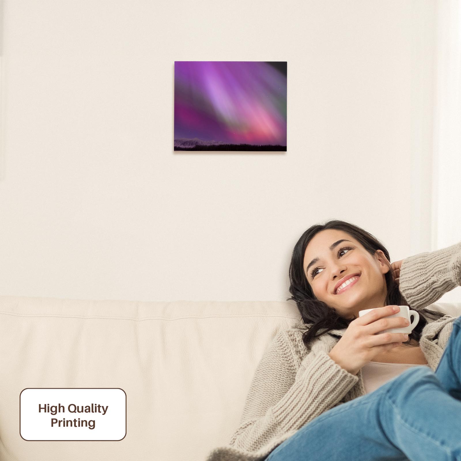 Aurora boreal, auroras boreales, Wrangell, Alaska, envoltura de lona de grado museo - Imagen 9 de 21