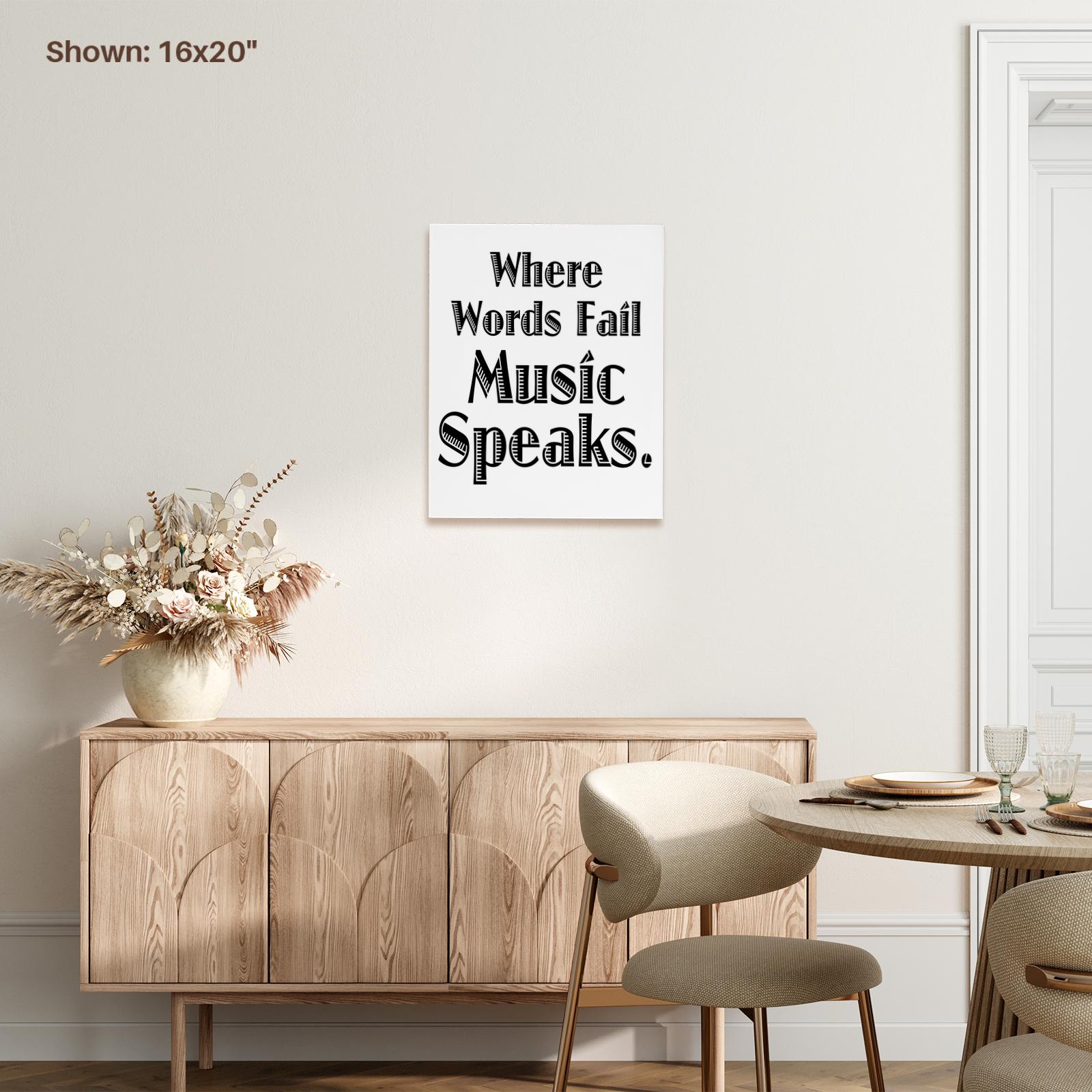 3dRose, Where words fail music speaks, Museum Grade Canvas Wrap - Picture 14 of 21