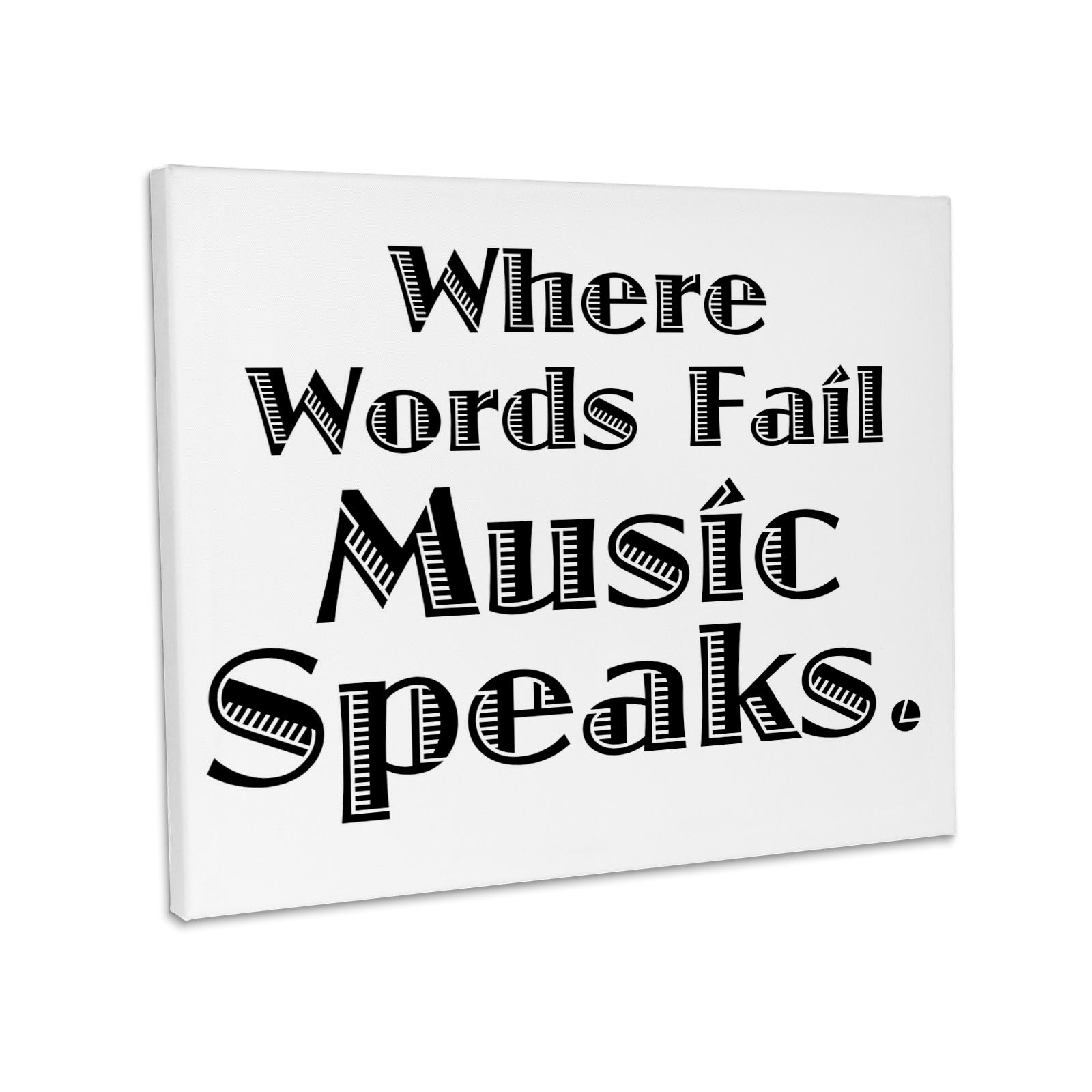 3dRose, Where words fail music speaks, Museum Grade Canvas Wrap - Picture 8 of 21