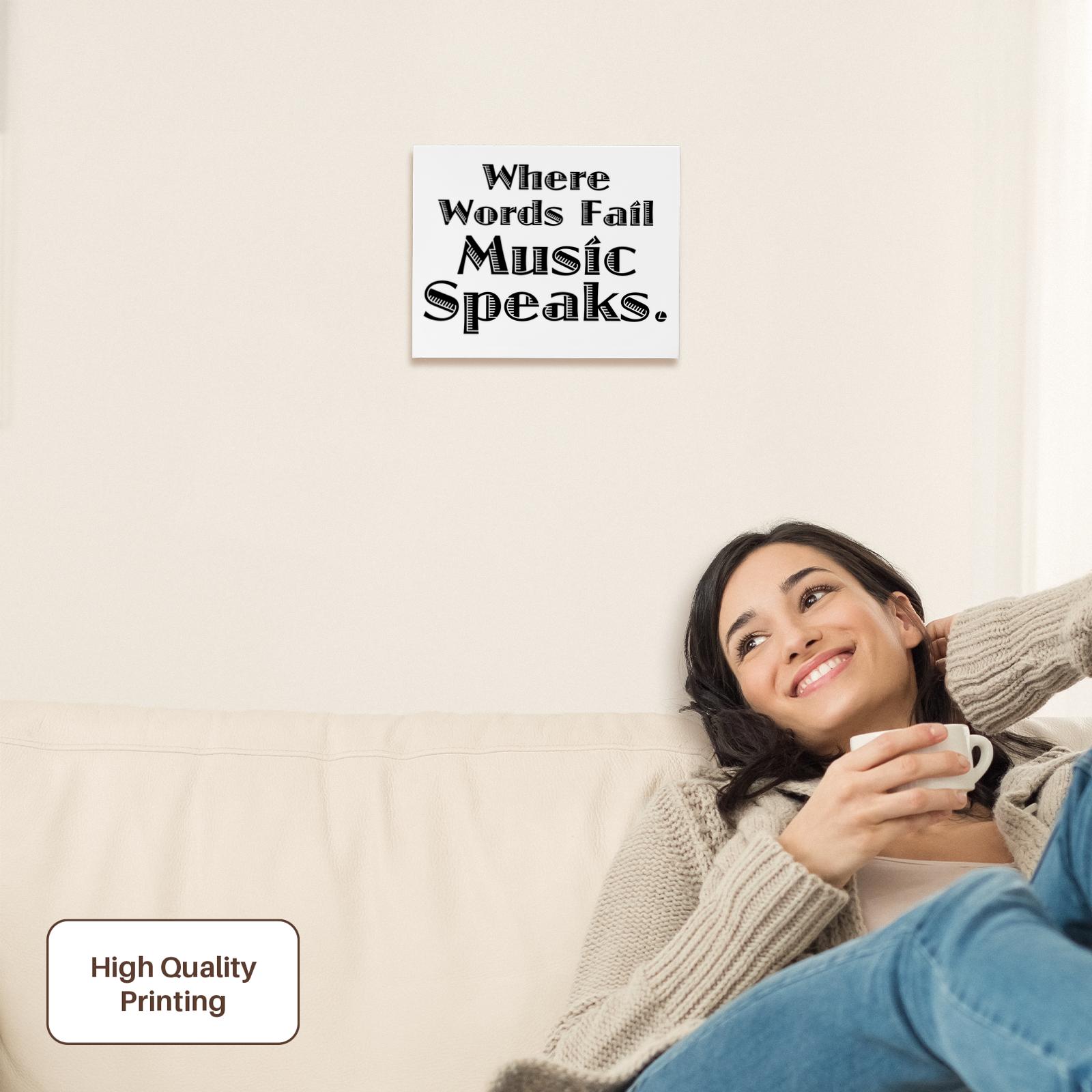 3dRose, Where words fail music speaks, Museum Grade Canvas Wrap - Picture 9 of 21