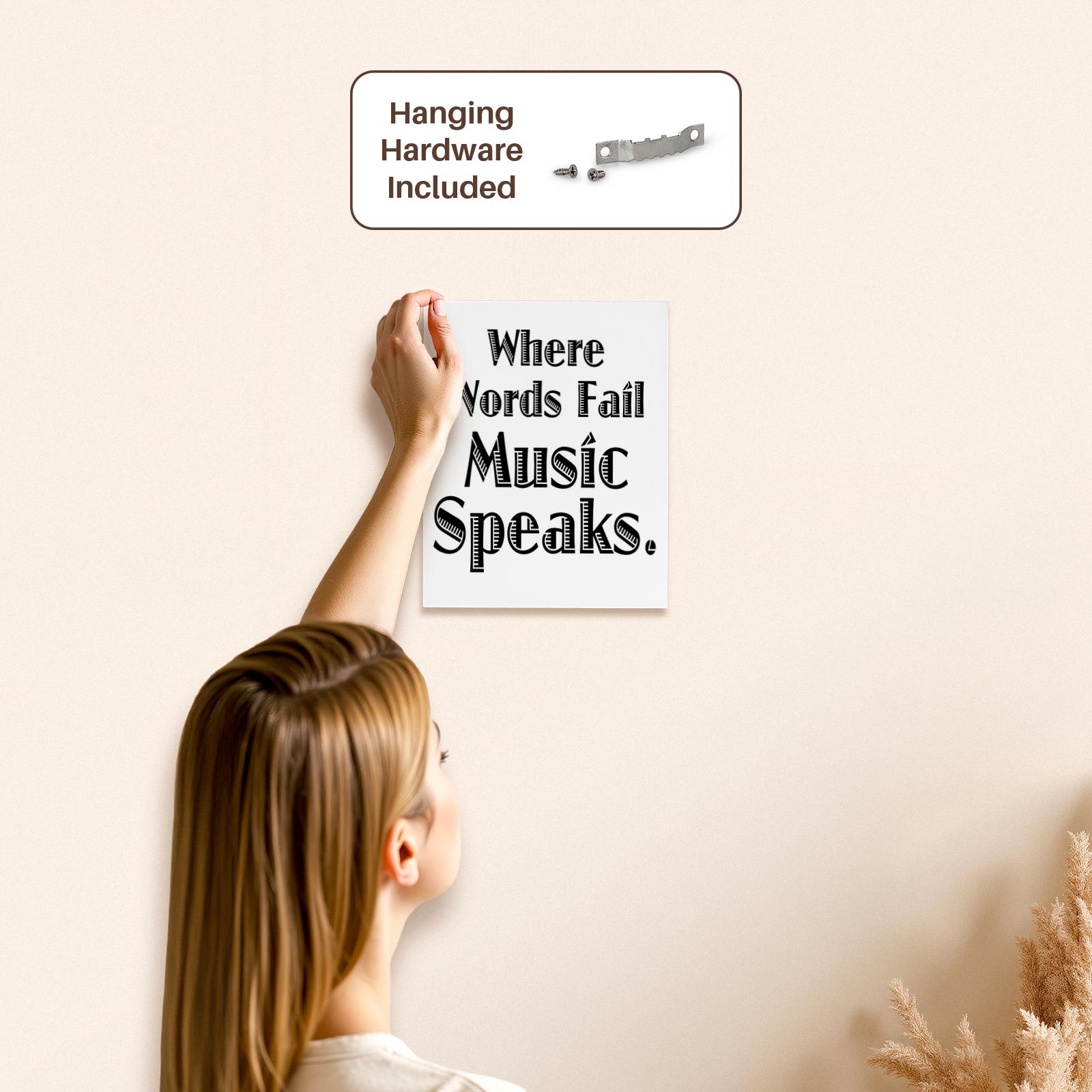 3dRose, Where words fail music speaks, Museum Grade Canvas Wrap - Picture 19 of 21