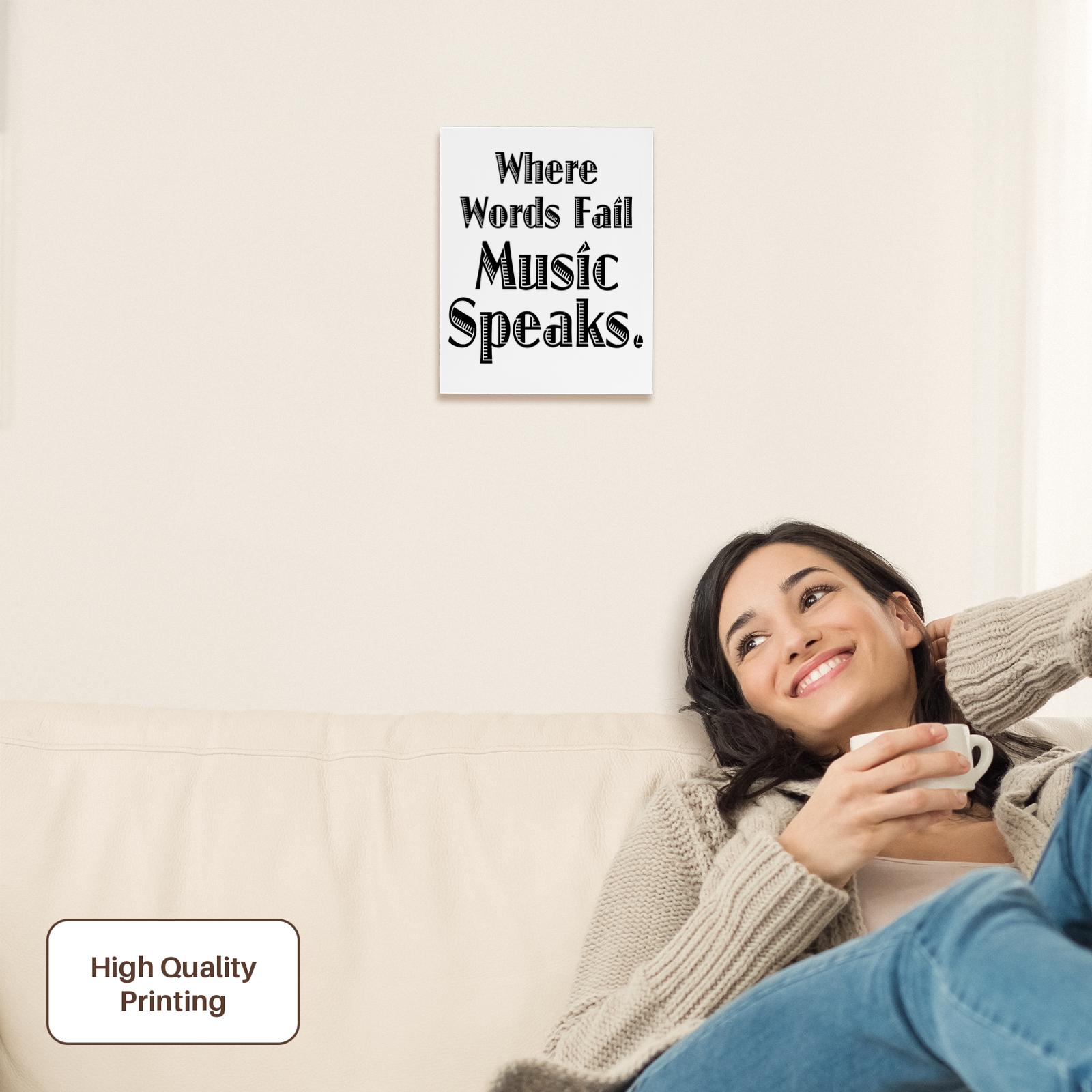 3dRose, Where words fail music speaks, Museum Grade Canvas Wrap - Picture 16 of 21