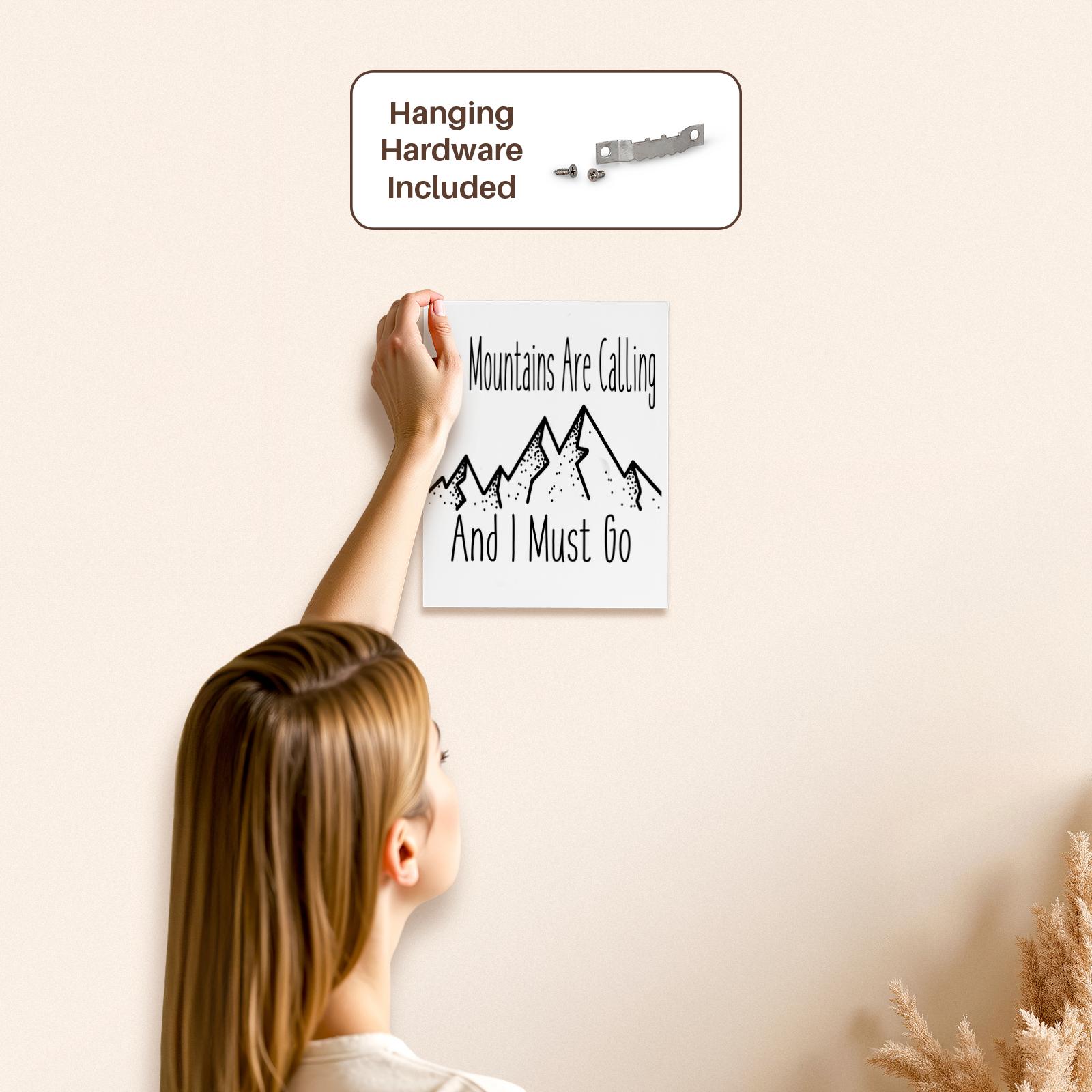 The Mountains Are Calling And I Must Go, Black and, Museum Grade Canvas Wrap - Picture 19 of 21