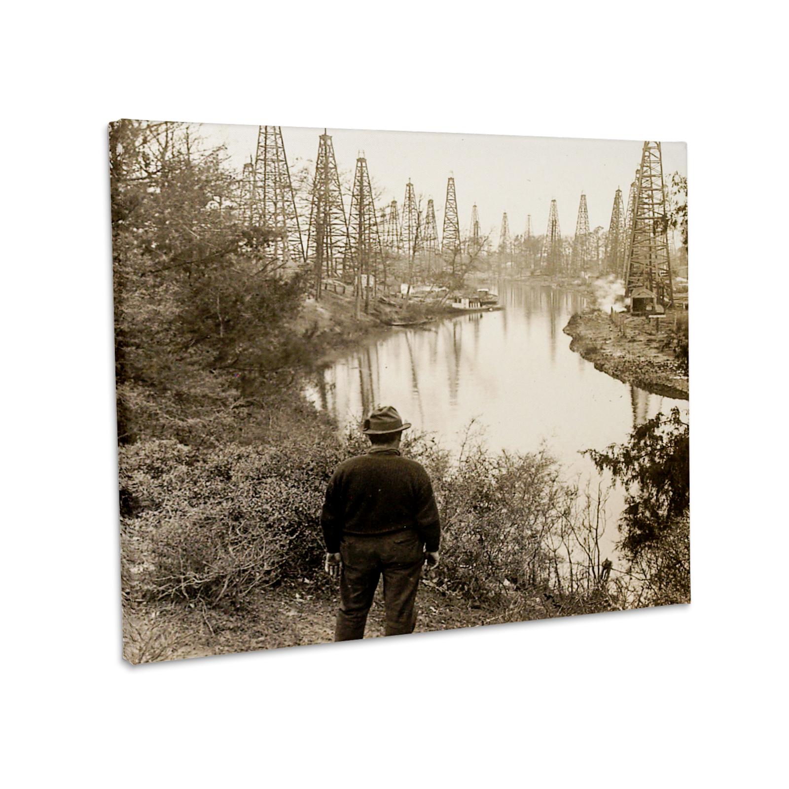 3dRose, Oil Derricks Goos Creek Texas Vintage Stereoview Early 1900s, Museum Grade Canvas Wrap for wholesale by 3dRose